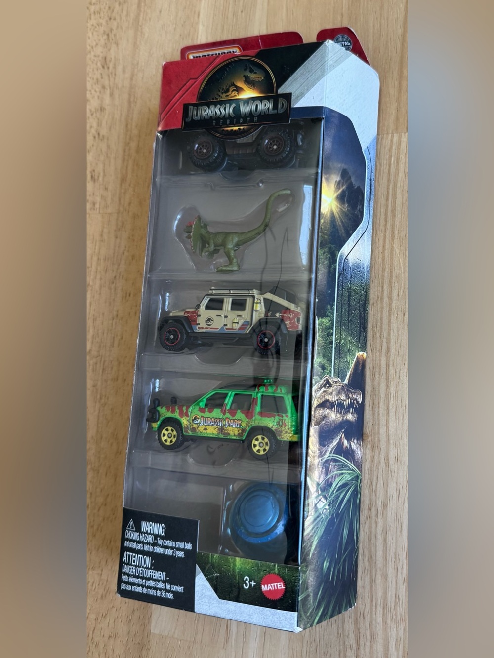 Matchbox Jurassic World Rebirth Dinosaur Toy Cars, 5-Pack NEW IN BOX